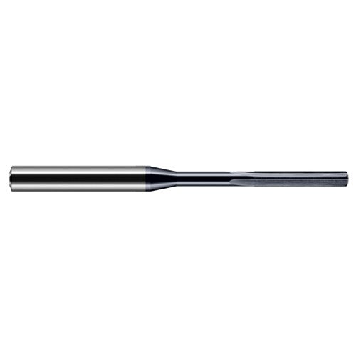 Miniature Reamers - 0.1255″ Reamer Diameter × 0.7500″ (3/4″) Margin Length Carbide Reamer, 4 Flutes, AlTiN Coated