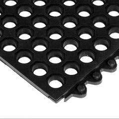 24 / Seven Floor Mat - 3' x 3' x 5/8" ThickÂ (Black Drainage All Purpose) - A1 Tooling
