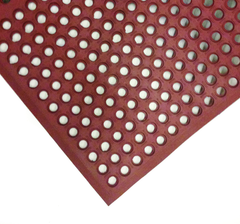 3' x 10' x 1/2" Thick Drainage MatÂ - Red - A1 Tooling