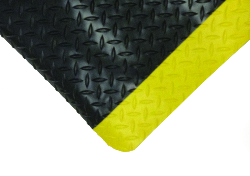 2' x 75' x 9/16" Thick Diamond Comfort Mat - Yellow/Black - A1 Tooling