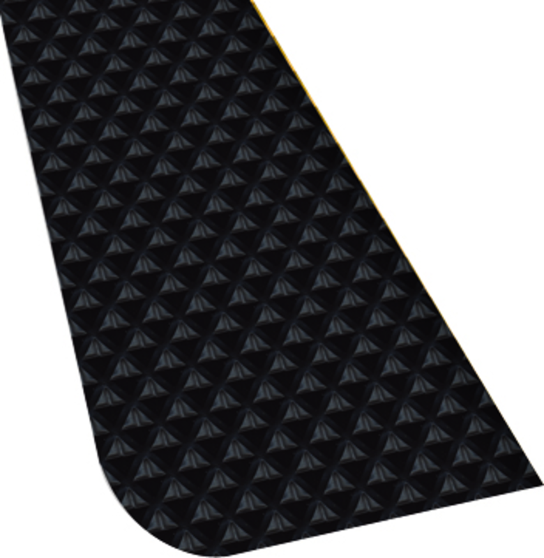 2' x 60' x 11/16" Thick Traction Anti Fatigue Mat - Black - A1 Tooling