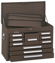 10-Drawer Mechanic's Chest - Model No.360B Brown 18.88H x 12.06D x 26.13''W - A1 Tooling