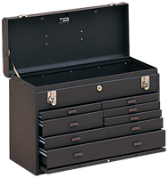 7-Drawer Apprentice Machinists' Chest - Model No.520B Brown 13.63H x 8.5D x 20.13''W - A1 Tooling