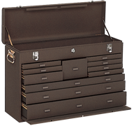 11-Drawer Journeyman Chest - Model No.52611B Brown 18H x 8.5D x 26.75''W - A1 Tooling