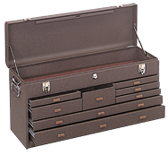 8-Drawer Journeyman Chest - Model No.526B Brown 13.63H x 8.5D x 26.75''W - A1 Tooling