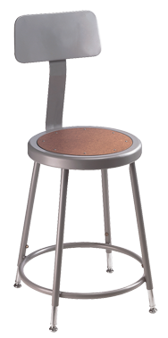 19" - 27" Adjustable Stool With Backrest - A1 Tooling