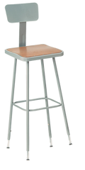 19 - 27" Adjustable Stool With Backrest - A1 Tooling