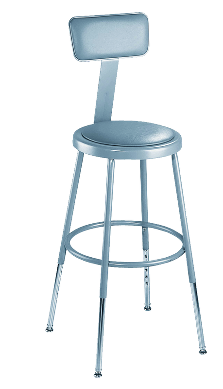 25" - 33" Adjustable Padded Stool With Padded Backrest - A1 Tooling