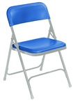 Plastic Folding Chair - Plastic Seat/Back Steel Frame - Blue - A1 Tooling