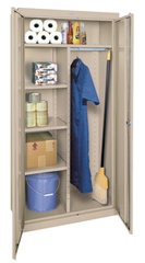 46 x 24 x 72" (Light Gray) - Combination Storage Cabinet with Doors - A1 Tooling