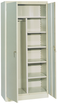 36 x 18 x 78'' (Dove Gray or Putty) - Combo Wardrobe/Storage Cabinet - A1 Tooling