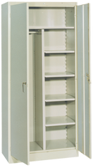 36 x 24 x 78'' (Dove Gray or Putty) - Combo Wardrobe/Storage Cabinet - A1 Tooling