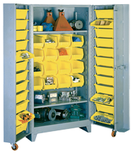 38 x 28 x 76'' (40 Bins Included) - Bin Storage Cabinet - A1 Tooling