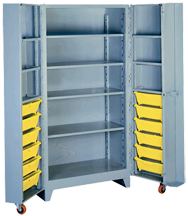 38 x 28 x 76'' (12 Bins Included) - Bin Storage Cabinet - A1 Tooling