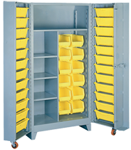 38 x 28 x 76'' (36 Bins Included) - Bin Storage Cabinet - A1 Tooling