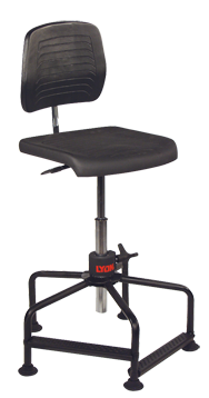 17" - 35" - Industrial Pneumatic Chair w/Back Depth / Back Height Adjustment - A1 Tooling