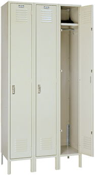 12 x 18 x 72'' (3 Openings) - 3 Wide Single Tier Locker - A1 Tooling