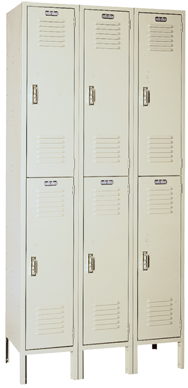 12 x 18 x 72'' (6 Openings) - 3 Wide Double Tier Locker - A1 Tooling