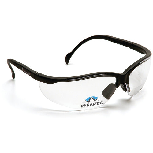 3.0 Magnification Safety Glasses- Clear Lens, Black Frame V2 Reader Style - A1 Tooling