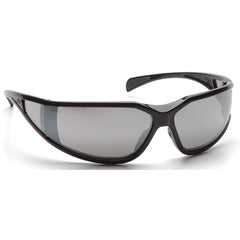 Safety Glasses - Curved Lens, Black Frame, Silver Mirror - A1 Tooling