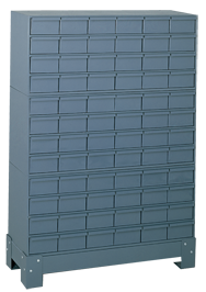 48-1/8 x 12-1/4 x 34-1/8'' (72 Compartments) - Steel Modular Parts Cabinet - A1 Tooling