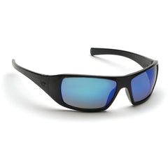 Safety Glasses - Black Frame, Ice Blue Mirror Lens - A1 Tooling