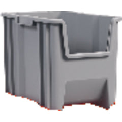 10″ × 17 1/2″ × 10 1/2″ - Gray Stak-N-Store Bin - A1 Tooling