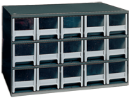 11 x 11 x 17'' (15 Compartments) - Steel Modular Parts Cabinet - A1 Tooling