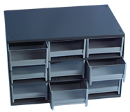 11 x 11 x 17'' (9 Compartments) - Steel Modular Parts Cabinet - A1 Tooling