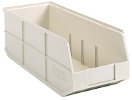 8-1/4 x 20-1/2 x 7'' - Beige Bin with 2 Dividers - A1 Tooling