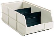11 x 20-1/2 x 7'' - Beige Bin with 2 Dividers - A1 Tooling
