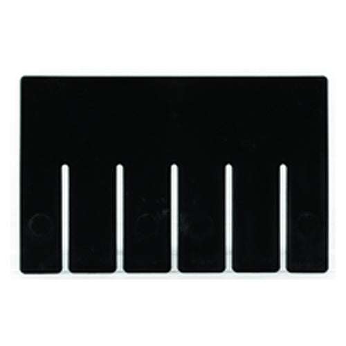 6-Pack - Black - Long Bin Dividers for use with Akro-Grid Container 33-105 - A1 Tooling