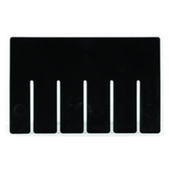 6-Pack - Black - Short Bin Dividers for use with Akro-Grid Container 33-105 - A1 Tooling