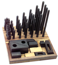 Machinist Clamping Set - #NS625SS; 1/2-13 Stud Size; 1/2 T-Slot Size - A1 Tooling