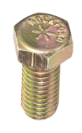 3/8-16 x 4-1/2 - Zinc / Yellow Plated Heat Treated Alloy Steel - Cap Screws - Hex - A1 Tooling