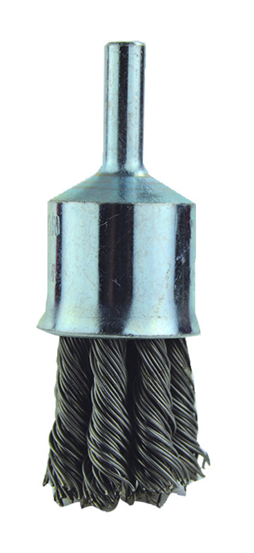 1" Diameter - 1/4" Shank - .006 Wire - End Brush - A1 Tooling