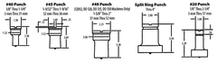 020018 No. 40 9/16 x 3/4 Oval Punch - A1 Tooling