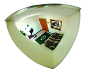 12" Inspection Convex Mirror With Handle & Light - A1 Tooling