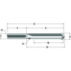 25010S-100L Spade Blade Holder - Straight Flute- Series 1 - A1 Tooling