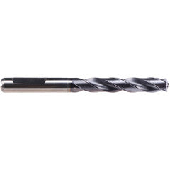 #12 Dia. × 6 mm Shank × 44 mm Flute Length × 82 mm OAL, 140°, TiAlN-TA14, 2 Flute, Coolant Thru, HE Solid Carbide Drill - A1 Tooling