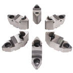Hard Top Jaws for Scroll Chuck 5" 6-Jaw 6 Pc Set - A1 Tooling