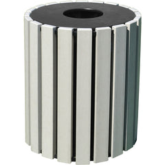 Trash Receptical Poly Round 33 Gal-Sand - Exact Industrial Supply