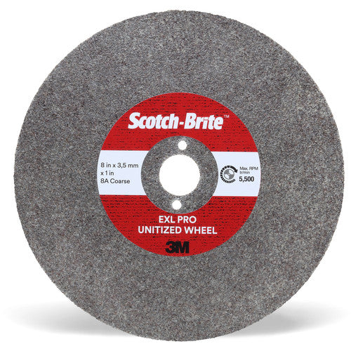 ‎Scotch-Brite EXL PRO Unitized Wheel EX-UW 8A Coarse 8″ × 4.2 mm × 1-1/2″