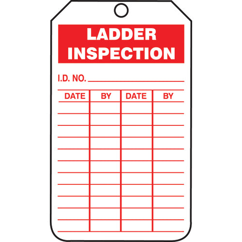 Ladder Status Tag, Ladder Inspection, 25/Pk, Cardstock - A1 Tooling