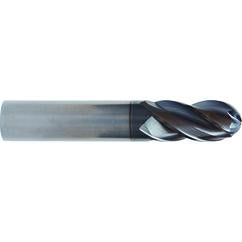 7/16x7/16x1x2-3/4 4 Flute Ball Nose TuffCut® XT HP End Mill ALtima® Blaze Coated - A1 Tooling