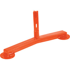 Orange Pipe Railing Barricade Base W/Feet