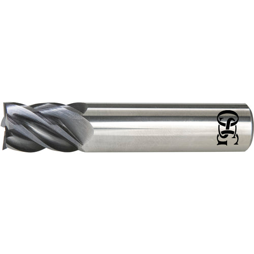 ‎VGM5-LN-05000-L - 1/2″ Dia. × 1/2″ Shank × 4″ DOC × 6″ OAL, Carbide, EXO, 5 Flute, Square, End Mill - Exact Industrial Supply