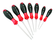 7 Piece - T9; T10; T15; T20; T25; T27; T30 - Torx Ball Ened SoftFinish® Cushion Grip Screwdriver Set - A1 Tooling