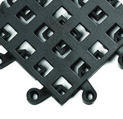 ErgoDeck Heavy Duty Open Egronomic TilesÂ 18" x 18" x 7/8" Thick (Black) - A1 Tooling