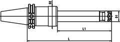 CAT 50 x PG 32 x 4.3 H CAT powRgrip Toolholder - A1 Tooling